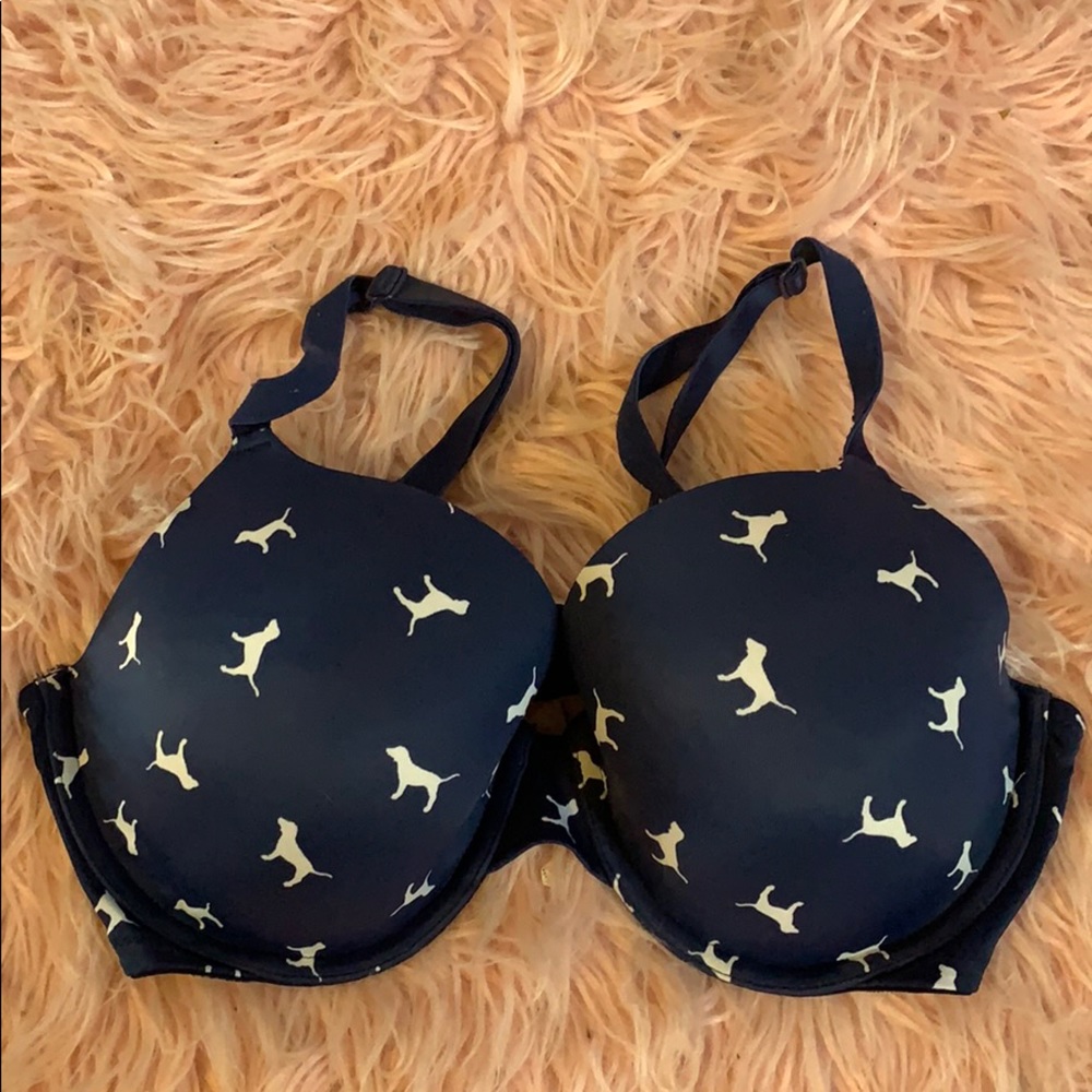 PINK navy blue wear everywhere t-shirt bra